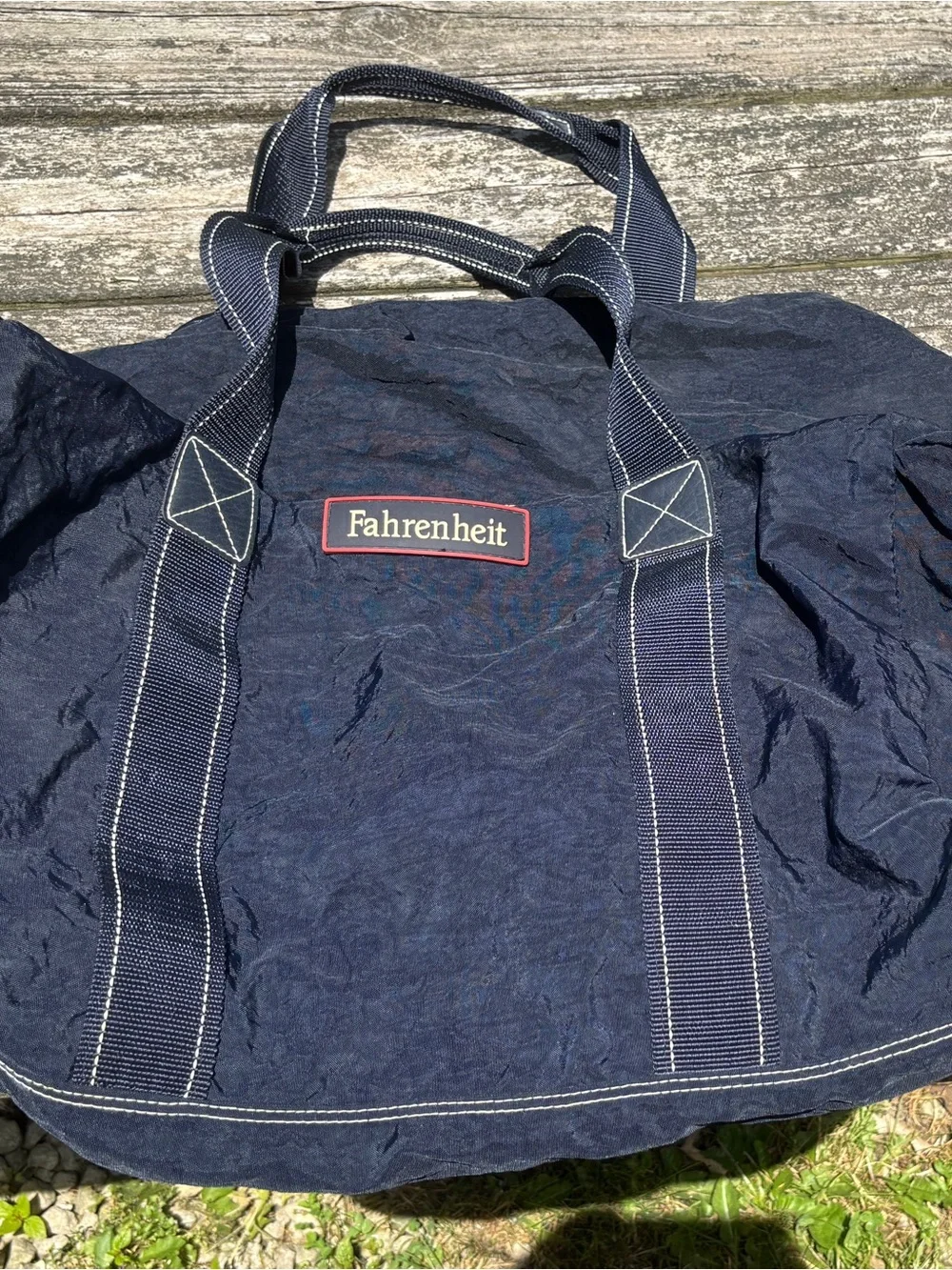 Christian Dior Fahrenheit Navy Blue Durable Nylon Duffel Bag - Vintage